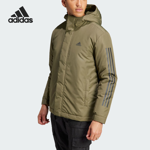 Adidas/阿迪达斯正品新款男子运动休闲保暖连帽棉服IP2535
