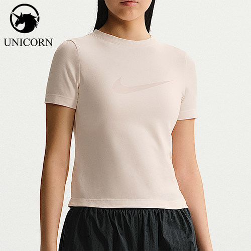 Nike/耐克正品Sportswear女士圆领透气修身经典短袖T恤IO1517-103