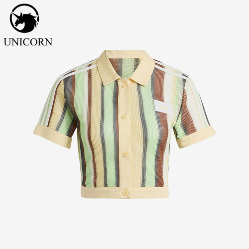 Adidas/阿迪达斯正品三叶草女士时尚短款运动POLO衫KY8141