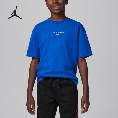 Nike/耐克正品JORDAN大童圆领运动宽松休闲短袖HQ7113-480