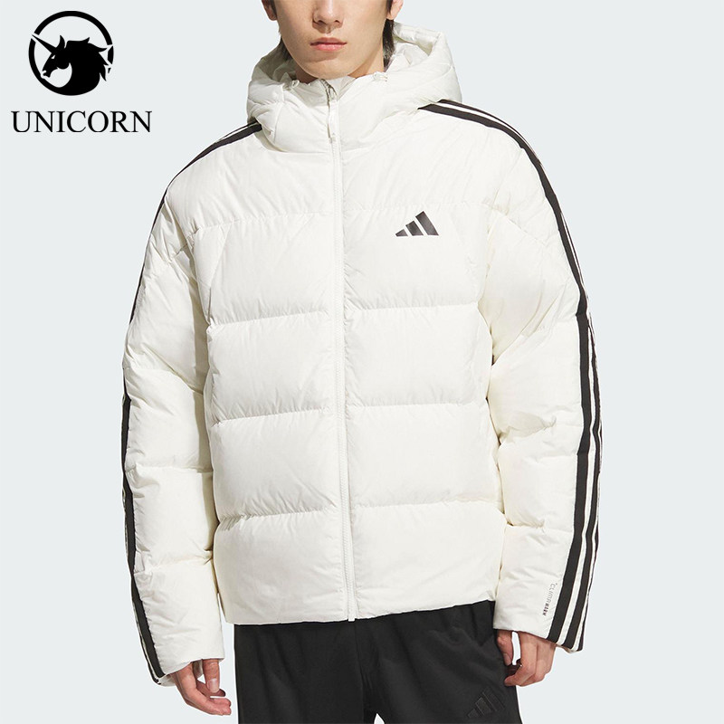 Adidas/阿迪达斯正品3S PUFF D JKT男士连帽保暖日常羽绒服KC2494