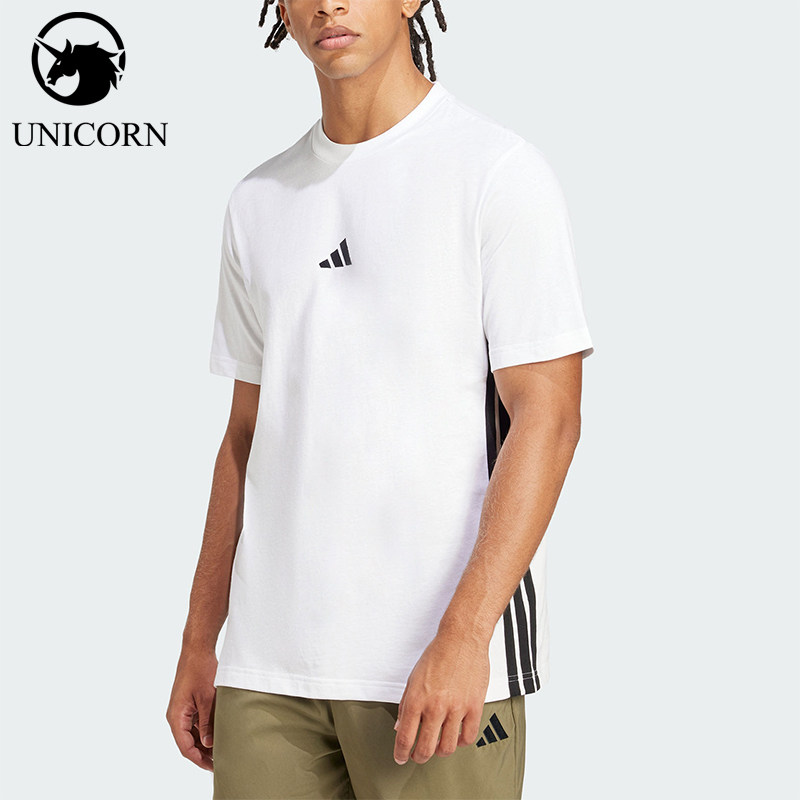 Adidas/阿迪达斯官方正品M 3S SJ T男士运动经典亲肤T恤JE6388 - 实物图