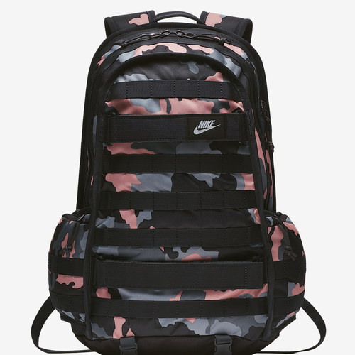 Nike耐克正品男女运动拉链夹层袋背部缓冲双肩背包BA5983-060