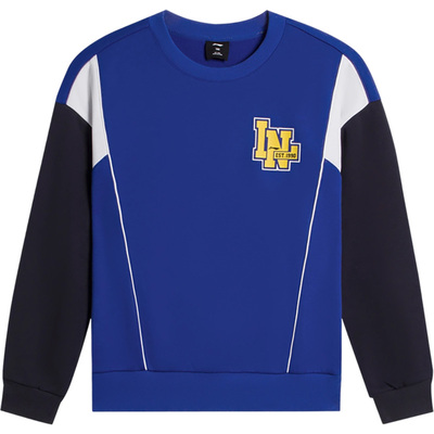 Lining/李宁正品男小大童篮球系列加绒保暖圆领套头卫衣YWDS433