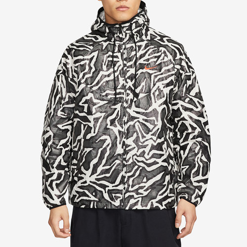 Nike耐克正品Trend男连帽拉链印花耐磨抽绳下摆夹克DX0036-060