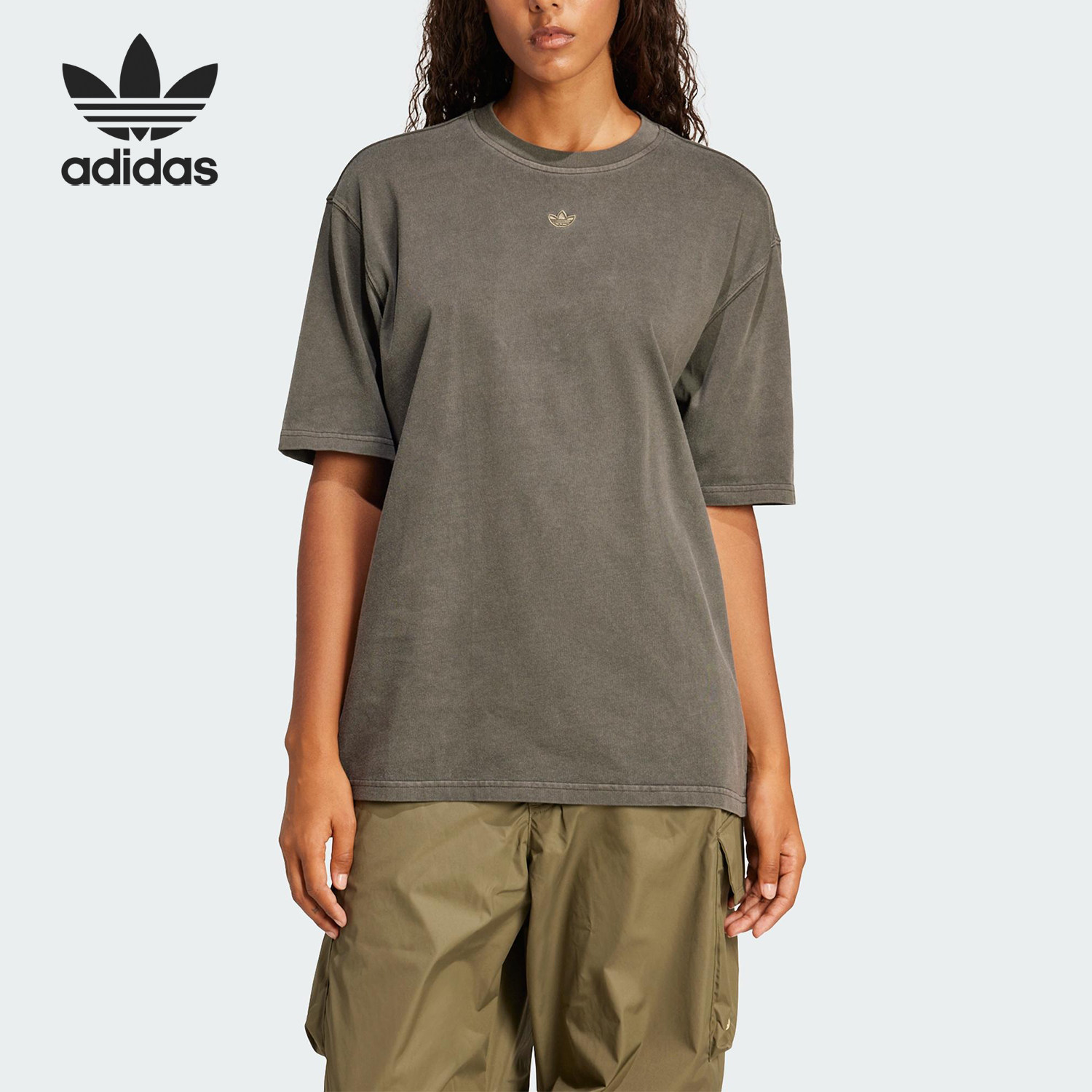 Adidas/阿迪达斯正品三叶草女士复古透气宽松户外短袖JI5729,运动服/休闲服装,运动T恤,淘宝优惠券,粉丝福利购,淘宝优惠卷