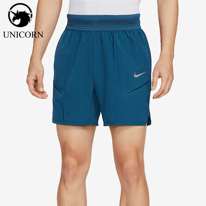 Nike/耐克正品Dri-Fit男士系带弹性经典透气网球短裤HM6741-415
