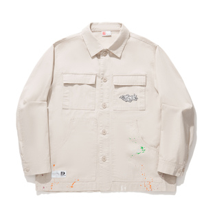 李宁正品 男子翻领单排扣宽松休闲舒适运动外套AFDU299 2024新款