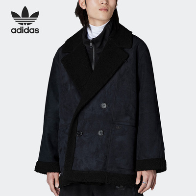 Adidas/阿迪达斯正品三叶草男子加绒保暖运动夹克外套HM5111