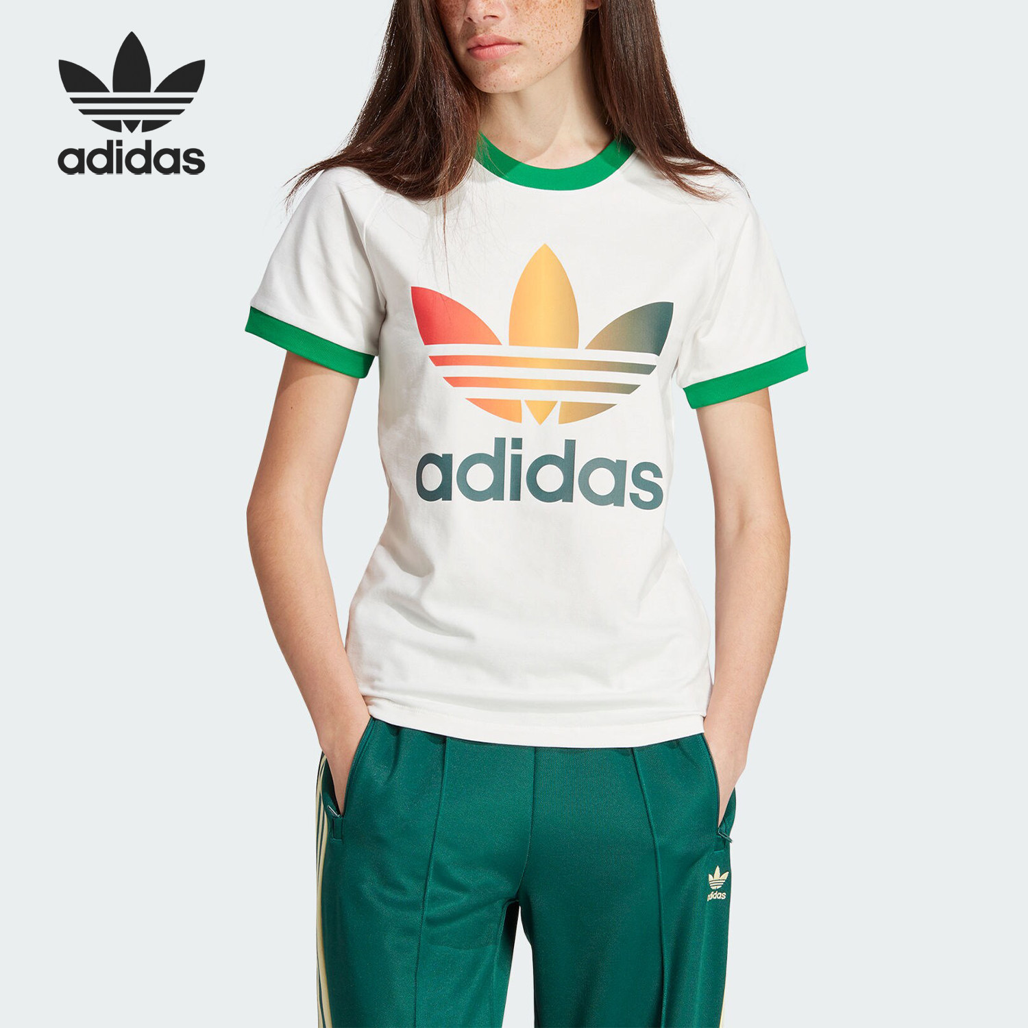 Adidas/阿迪达斯正品三叶草女士运动修身简约短袖T恤IS0310,运动服/休闲服装,运动T恤,淘宝优惠券,粉丝福利购,淘宝优惠卷