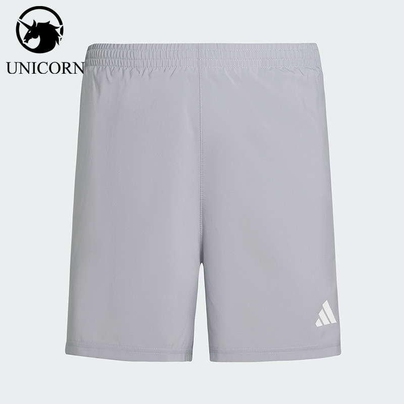 Adidas/阿迪达斯正品OWNTHERUN新款男经典浅灰色跑步短裤IY0705
