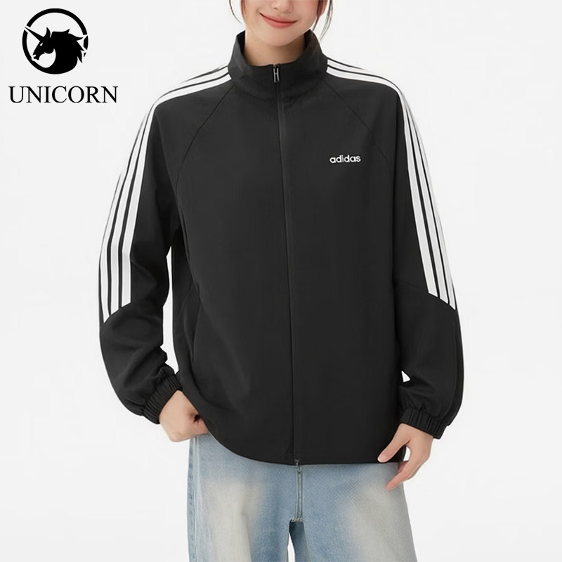 Adidas/阿迪达斯官方正品新款女士运动保暖拉链跑步外套KQ5370 - 实物图