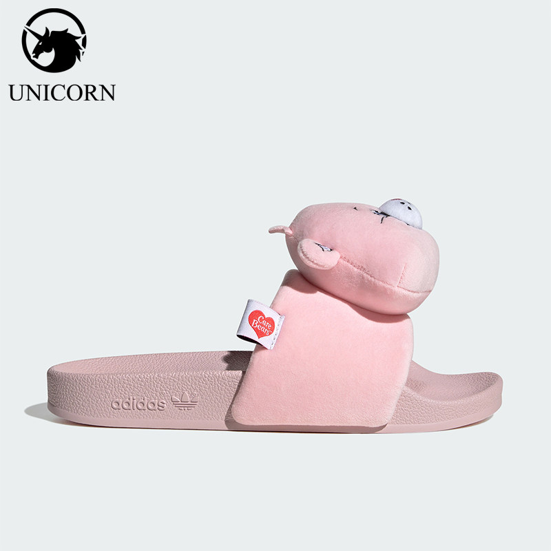 Adidas/阿迪达斯正品夏季款女士卡通图案经典休闲拖鞋KH9957