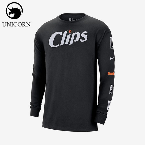 Nike/耐克正品NBA 男士字母印花套头经典透气长袖T恤FN1110-010