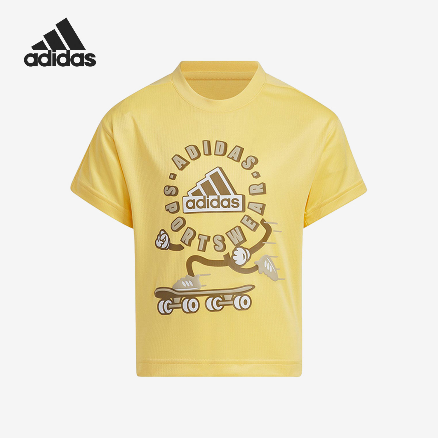 Adidas/阿迪达斯正品夏季儿童卡通透气运动休闲短袖IT4050