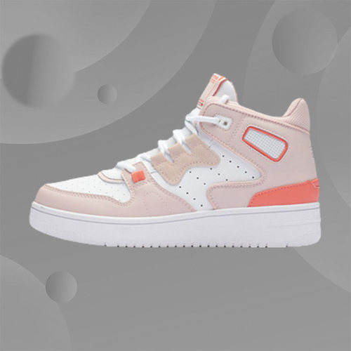 李宁正品进击女子新款板鞋秋季减震中帮篮球休闲鞋AGBQ116