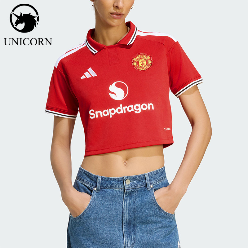 Adidas/阿迪达斯正品新款女士主场球迷版经典足球短袖球衣KC4787