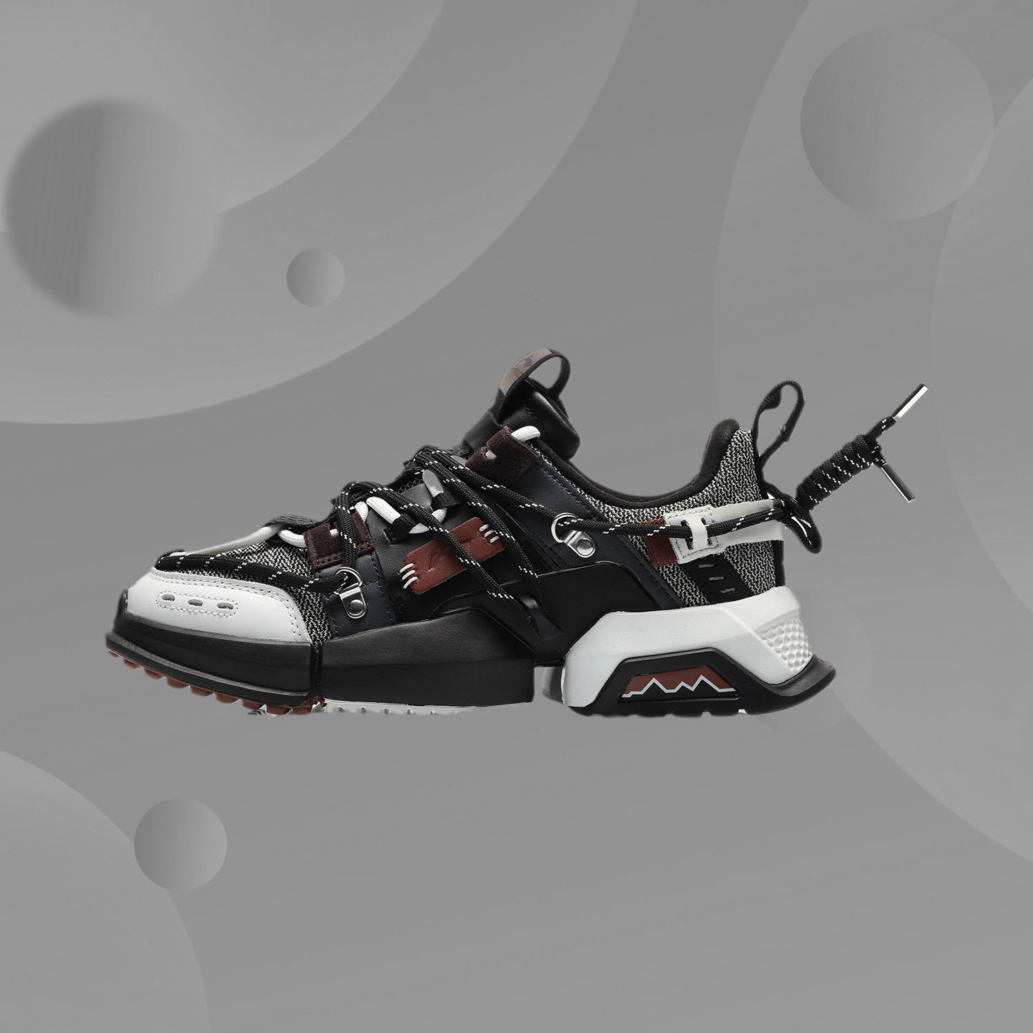 正品李宁新款休闲纽约时装周系列盘古男运动鞋潮流休闲鞋AGLQ183