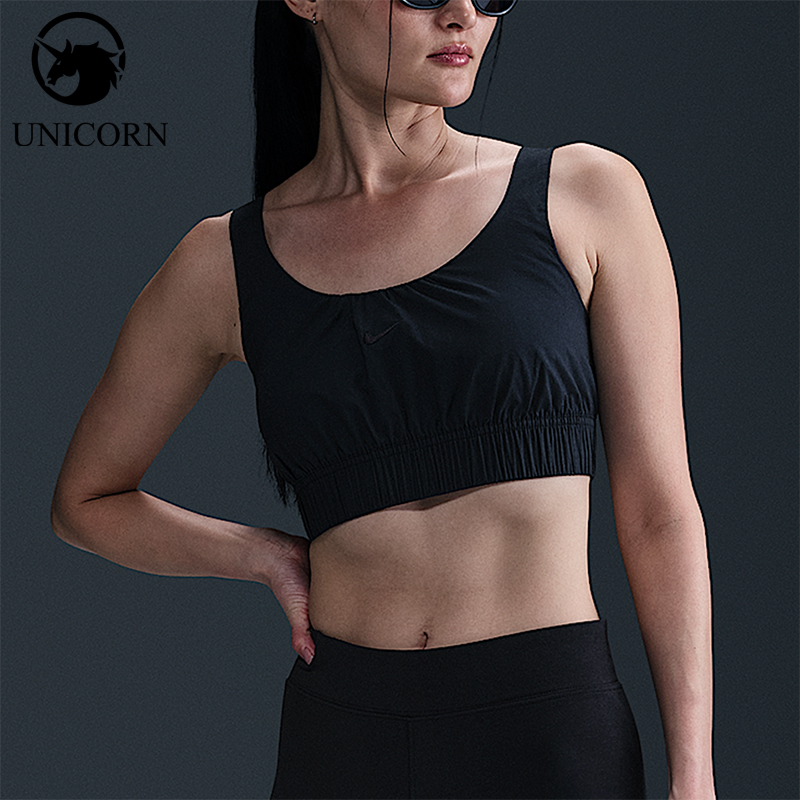 Nike/耐克正品2025女士刺绣套头耐穿透气修身运动背心HM6974-010