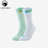 彪马正品 Puma 经典 2025夏季 2P男女款 947176 Sock 中袜两双装