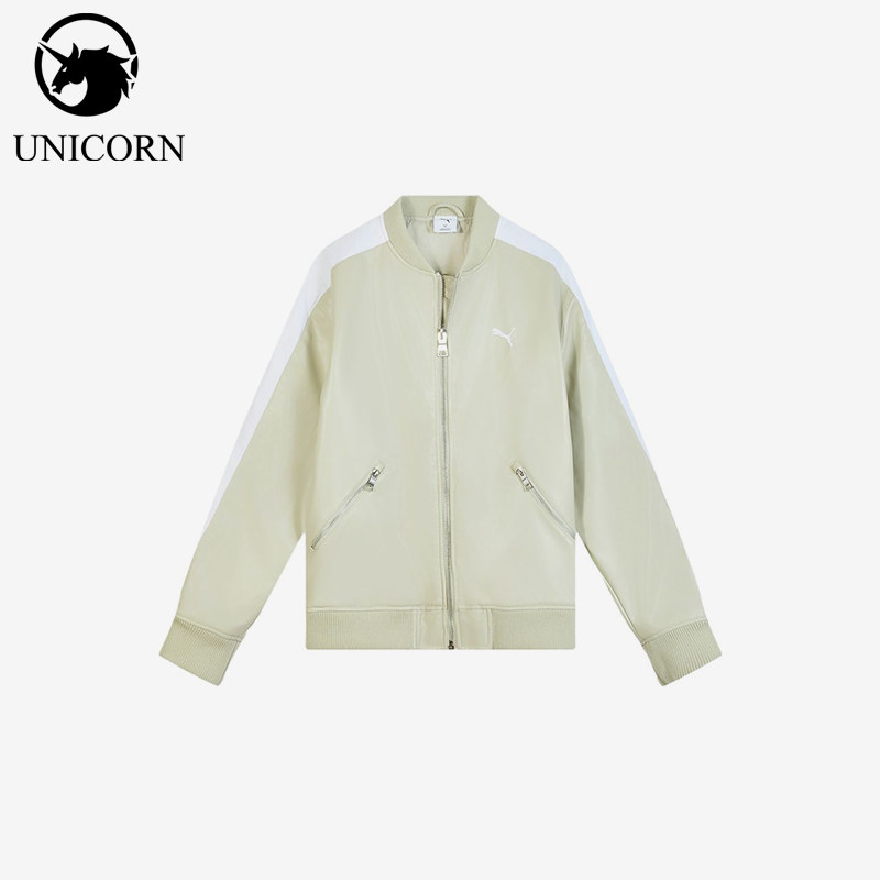 Puma/彪马正品男女沙砾灰拉链棒球领休闲经典夹克外套636319-68