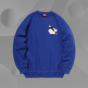 李宁男子卫衣时尚 系列休闲上衣无帽运动服AWDQ339