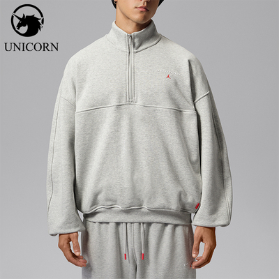 Nike/耐克正品Jordan男士立领时尚针织半拉链卫衣IW6367-050