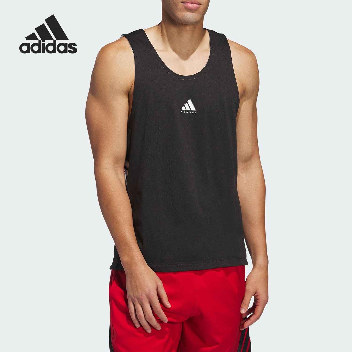 Adidas/阿迪达斯正品2025夏季款男士热身无袖宽松背心JI7568