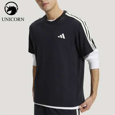Adidas/阿迪达斯官方正品2026年男士日常休闲运动短袖T恤KR2490