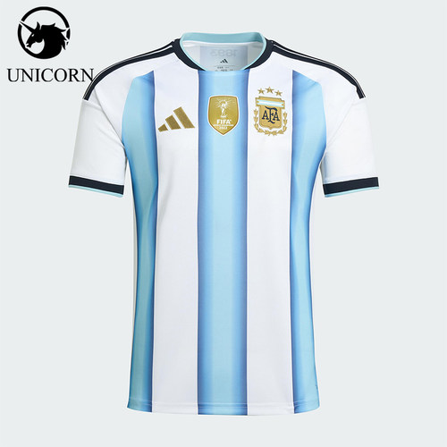Adidas/阿迪达斯正品阿根廷国家队男士运动透气足球短袖JM8396