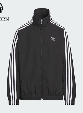 Adidas/阿迪达斯正品三叶草大童经典梭织宽松立领运动外套KQ5491