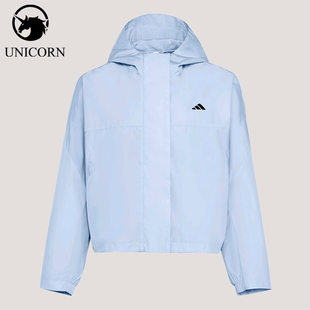 Adidas/阿迪达斯正品梭织运动休闲女士连帽经典夹克外套KV5969