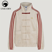 三叶草大童休闲立领新中式 Adidas 阿迪达斯正品 针织外套KT5000