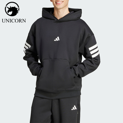 Adidas/阿迪达斯正品FUTURE ICONS HOODIE男士运动连帽卫衣JD4838