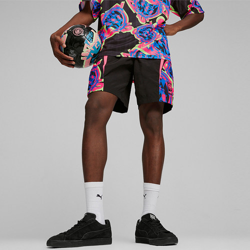 Puma/彪马正品时尚男士运动印花跑步休闲网眼透气宽松短裤