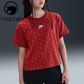 耐克正品 短袖 夏季 Nike 大童透气时尚 潮流复古经典 T恤IB4463 689