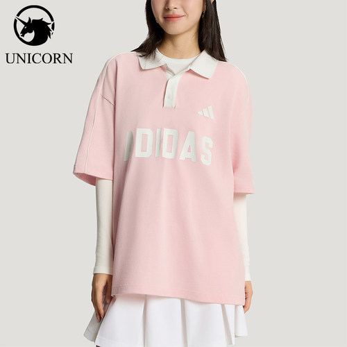 Adidas/阿迪达斯正品夏季男女翻领宽松轻盈经典短袖POLO衫KW8118