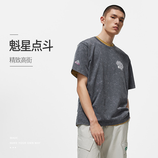 宽松短袖 韦德魁星点斗男女同款 上衣T恤AHST941 李宁正品 Lining