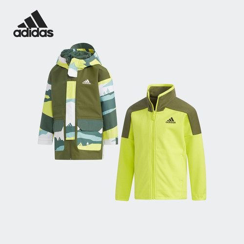 Adidas/阿迪达斯正品2025小童户外运动二合一梭织外套GP0461