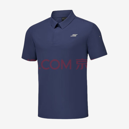 Skechers斯凯奇正品舒适运动系列男柔软短袖翻领衫P325M047-02MZ