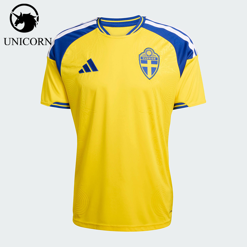 Adidas/阿迪达斯正品2025男士透气圆领拼接足球运动短袖JM5814