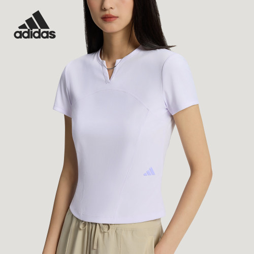 Adidas阿迪达斯正品SOFT LUX女子凉感排汗短袖修身运动T恤KX0215