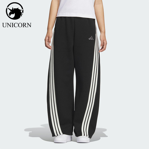 Adidas/阿迪达斯正品2025秋季款女士运动针织宽松香蕉裤KB8998