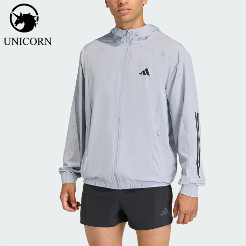 Adidas/阿迪达斯官方正品TECHESS TRACK-T男士梭织连帽外套KQ7482