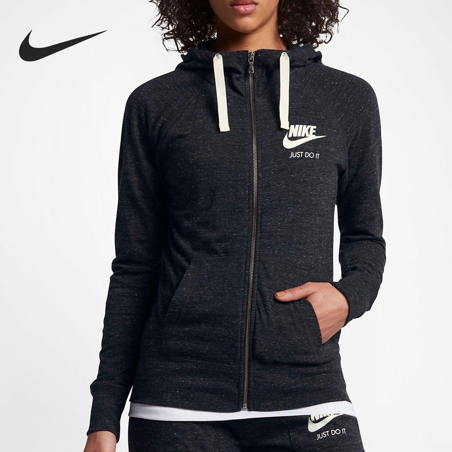 Nike/耐克正品 SPORTSWEAR女子运动休闲针织连帽 夹克外套883730