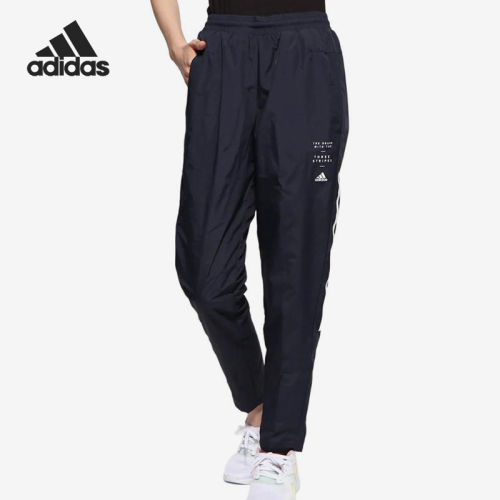 Adidas/阿迪达斯官方正品WIDID系列女海军蓝针织运动长裤ED0960