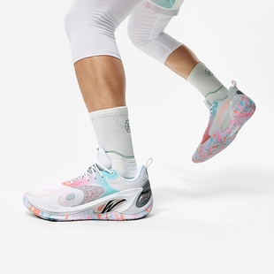 3男子运动减震回弹篮球场地鞋 德808 ABPT043 李宁正品 Lining