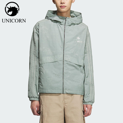 Adidas/阿迪达斯正品三叶草男女休闲连帽耐穿经典日常外套KC1434