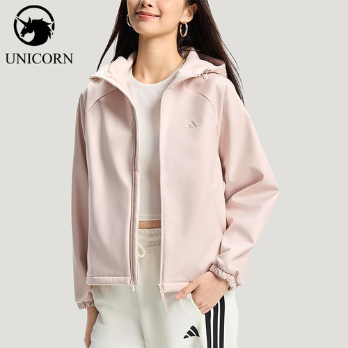 Adidas/阿迪达斯官方正品当季款女士连帽运动宽松外套KS2761
