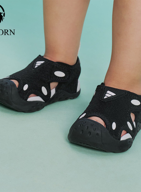 Adidas/阿迪达斯正品2026年小童日常经典休闲运动沙滩凉鞋KI6483